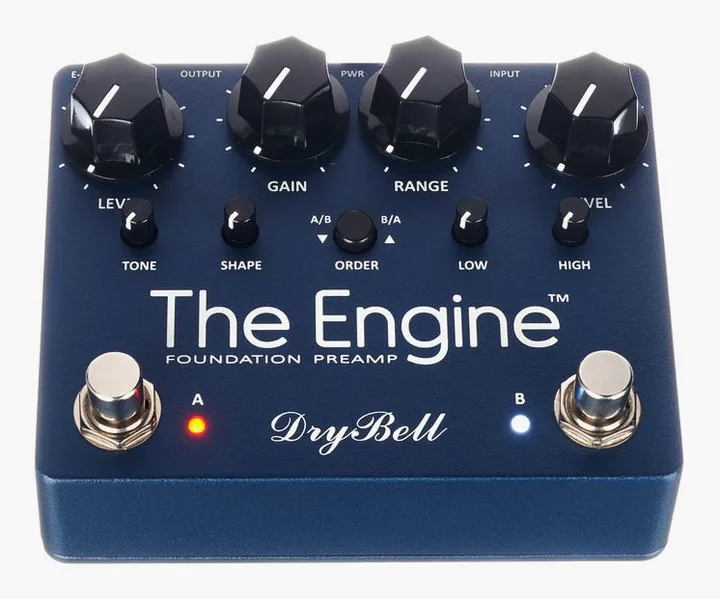 DryBell The Engine Preamp, led e interruttore a pedale