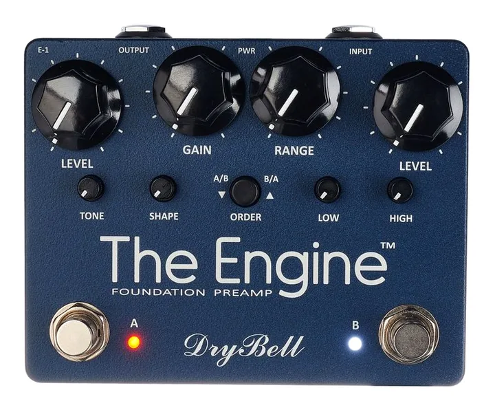DryBell The Engine Preamp, ingressi e uscite laterali