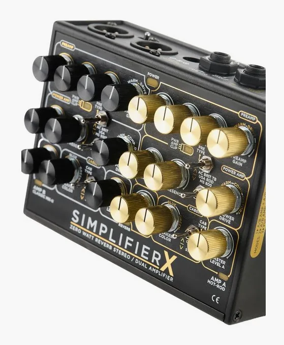 DSM & Humboldt Simplifier X Amp/Cab Simulator, pannello dei controlli in primo piano