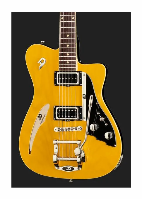 Duesenberg Caribou Butterscotch, paletta con meccaniche e logo