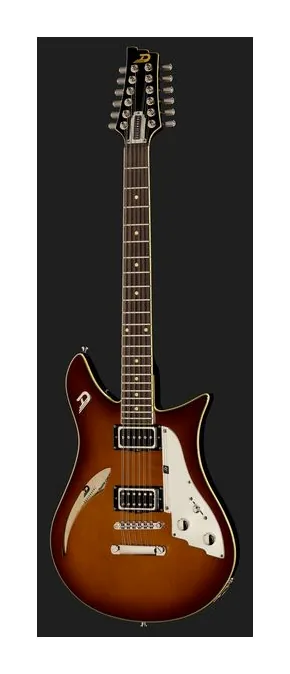 Duesenberg Double Cat 12 Vintage Burst, paletta con meccaniche e logo