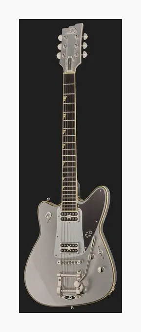 Duesenberg Falken Tremolo Silver, paletta con meccaniche e logo