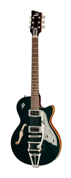 Duesenberg Starplayer CBR Catalina Green inquadrato di fronte su sfondo neutro