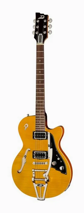 Duesenberg Starplayer CBR Trans Honey fotografato frontalmente