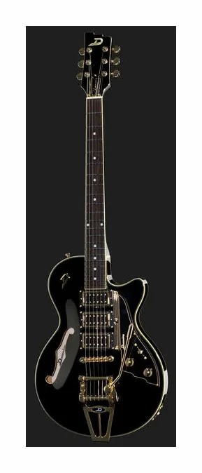 Duesenberg Starplayer TV Custom Black, manico e tastiera visti di lato