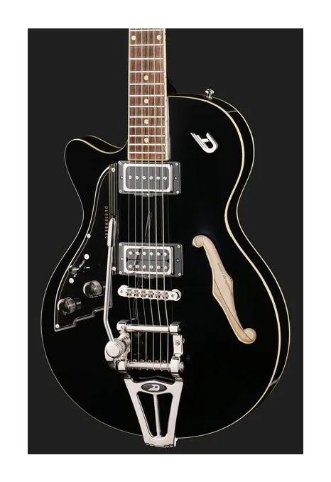 Duesenberg Starplayer TV Deep Black LH, curve del body viste dall'alto