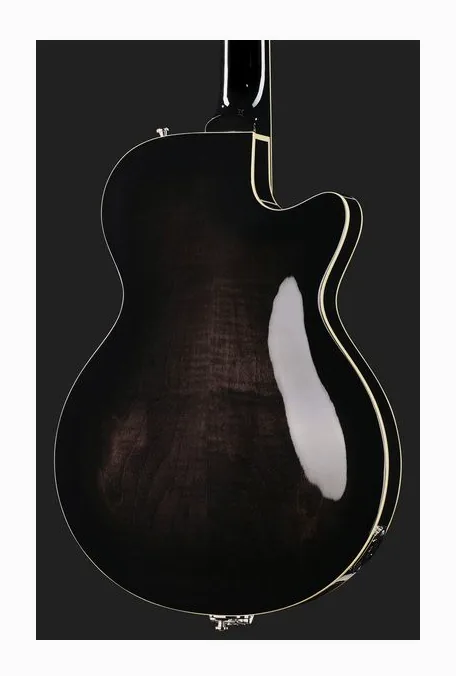 Duesenberg Starplayer TV Deep Black LH, curve del body viste dall'alto