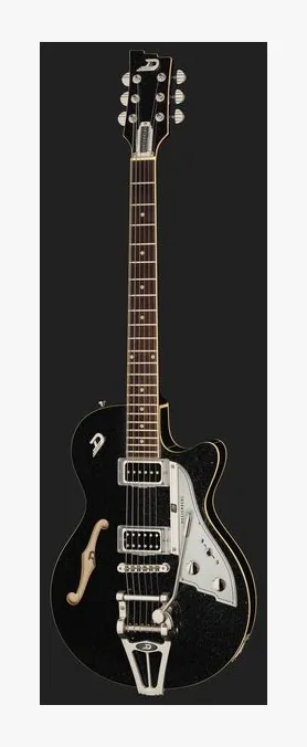 Duesenberg Starplayer TV Midnight Flake, curve del body viste dall'alto