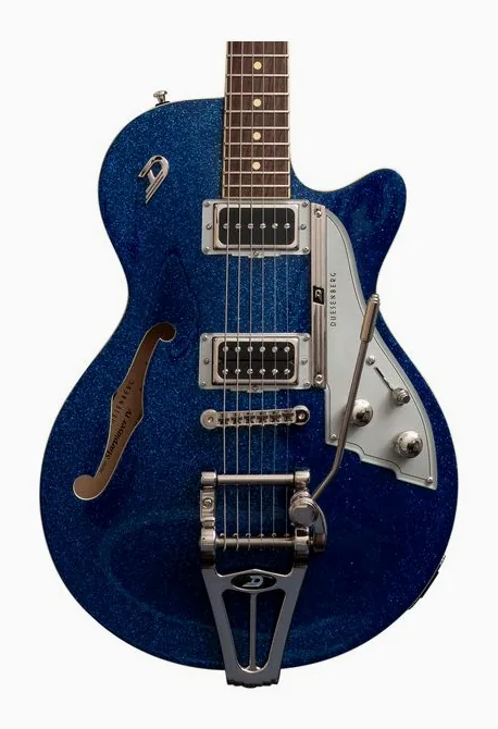 Duesenberg Starplayer TV Ocean Flake, corpo e verniciatura in primo piano