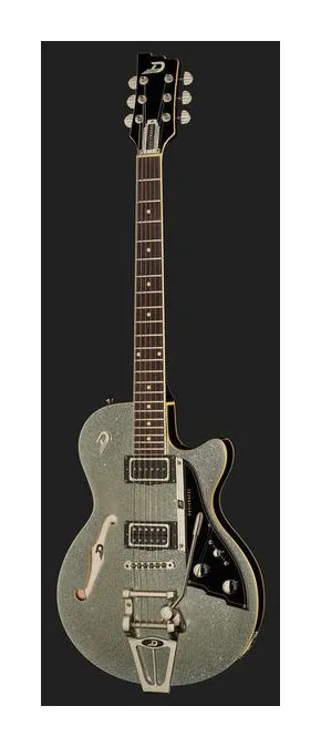 Duesenberg Starplayer TV Silver Sparkle, pickup e manopole dei controlli