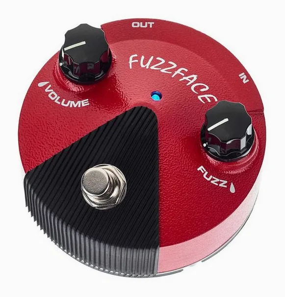 Dunlop Germanium Fuzz Face Mini Red fotografato frontalmente