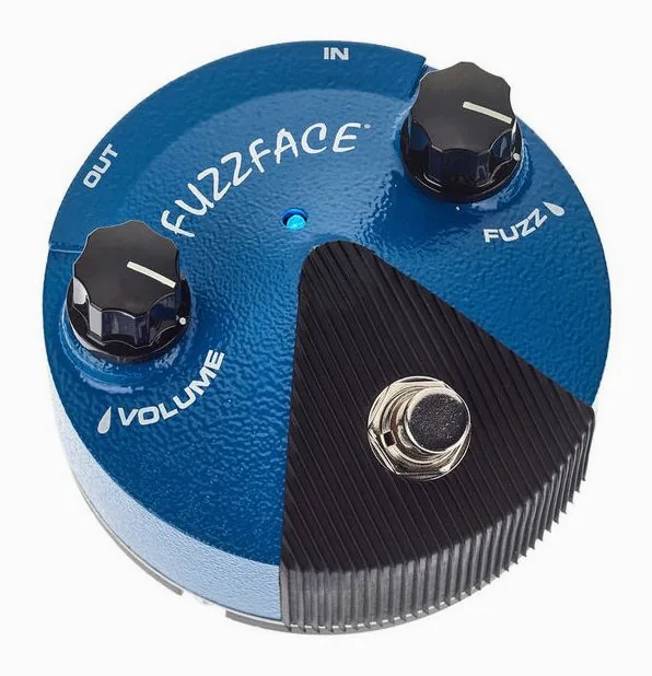 Dunlop Silicon Fuzz Face Mini Blue, connettori sul retro dell'unita