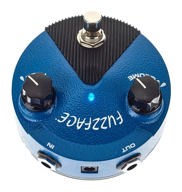Dunlop Silicon Fuzz Face Mini Blue, connettori sul retro dell'unita