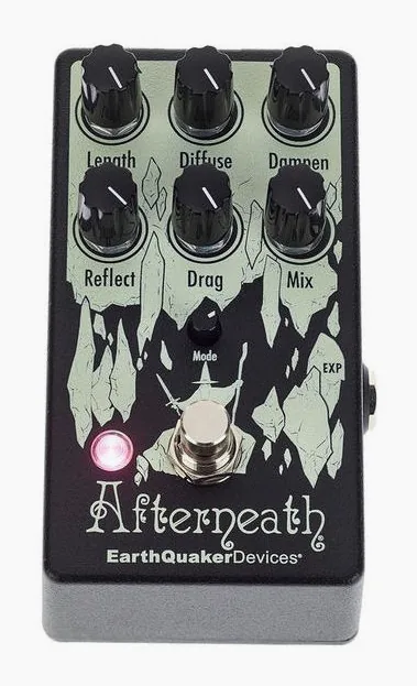 EarthQuaker Devices Afterneath V3, manopole viste dall'alto