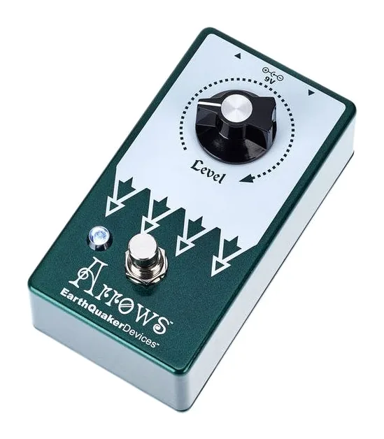 EarthQuaker Devices Arrows V2 Pre-Amp Booster in primo piano frontale