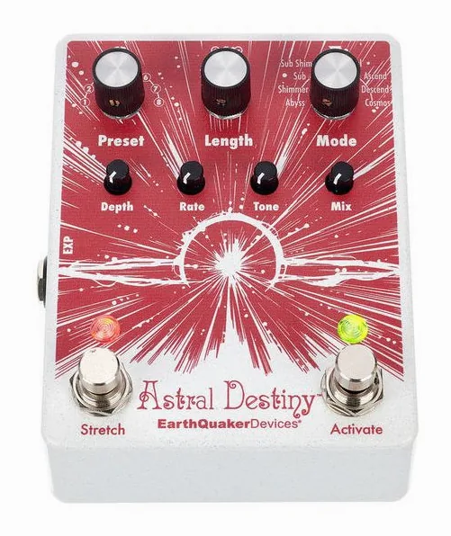 EarthQuaker Devices Astral Destiny, grafica del pannello superiore