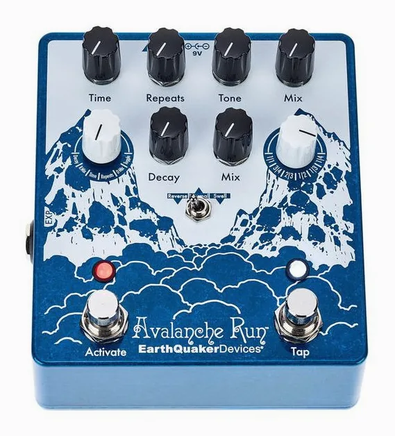EarthQuaker Devices Avalanche Run V2, ingressi e uscite laterali