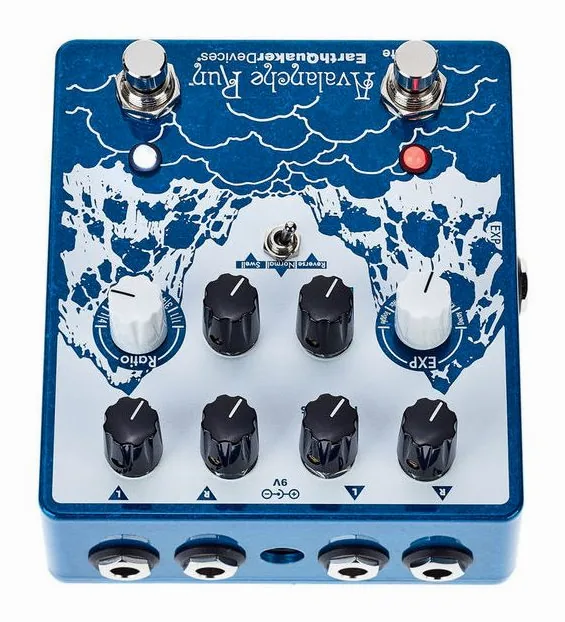 EarthQuaker Devices Avalanche Run V2, grafica del pannello superiore