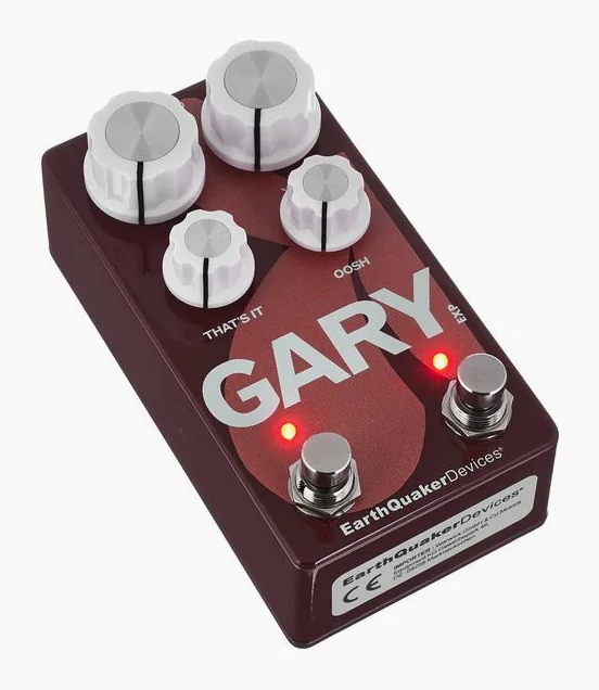 EarthQuaker Devices Gary Red Brown LTD, manopole viste dall'alto
