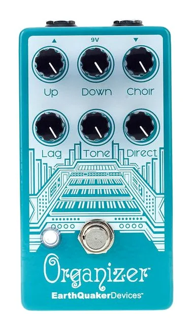 EarthQuaker Devices Organizer V2 Organ Emulator, manopole viste dall'alto