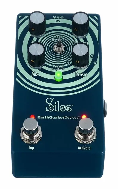 EarthQuaker Devices Silos Time Reflection, grafica del pannello superiore