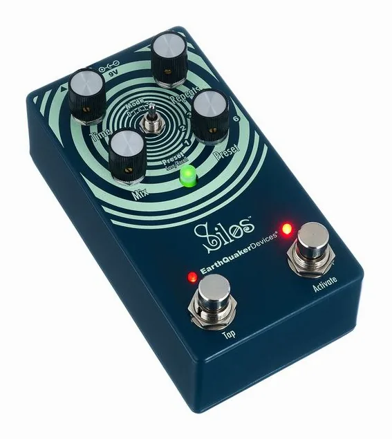 EarthQuaker Devices Silos Time Reflection, manopole viste dall'alto