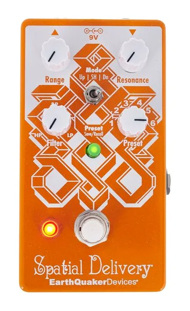 EarthQuaker Devices Spatial Delivery V3, manopole viste dall'alto