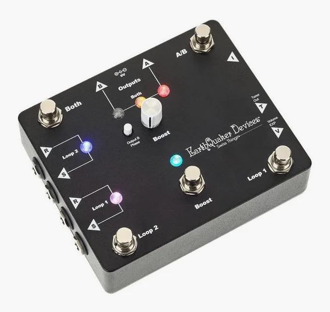 EarthQuaker Devices Swiss Things, manopole viste dall'alto