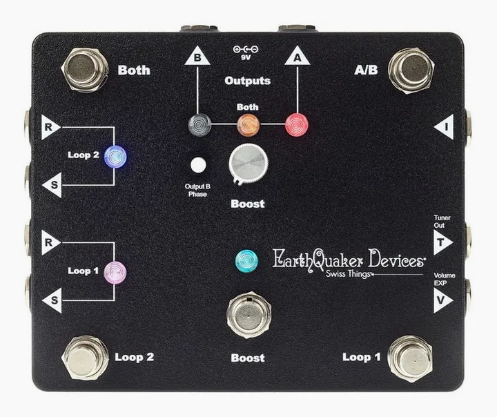 EarthQuaker Devices Swiss Things, ingressi e uscite laterali