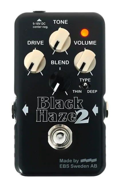EBS Black Haze 2, footswitch in primo piano