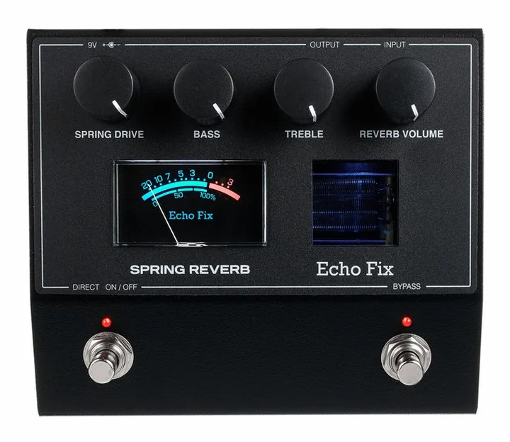Echo Fix EF-P2 Spring Reverb, grafica del pannello superiore