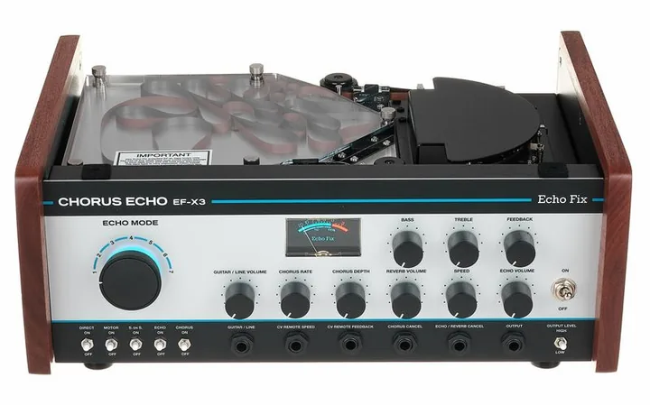 Echo Fix EF-X3 Chorus Echo Silver, ingressi e uscite laterali