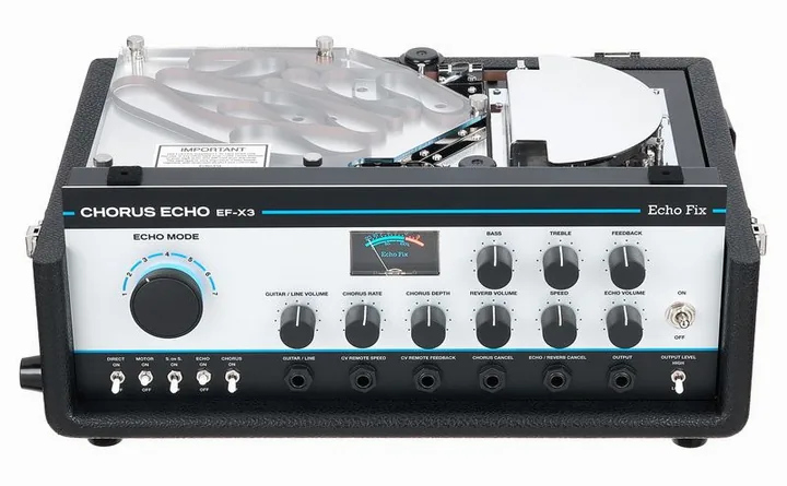 Echo Fix EF-X3 Chorus Echo Silver Tolex, grafica del pannello superiore