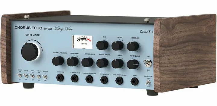 Echo Fix EF-X3 Vintage Voice Blue Desk visto di fronte