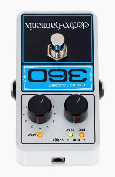 Electro Harmonix 360 Nano Looper, led e interruttore a pedale