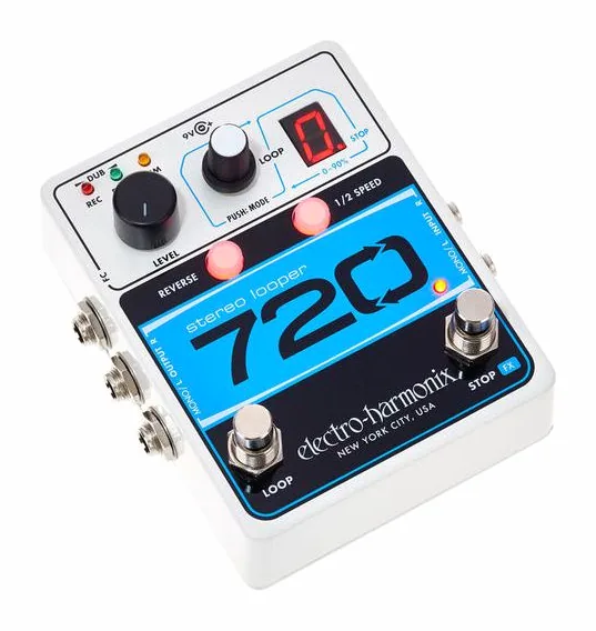 Electro Harmonix 720 Stereo Looper, manopole viste dall'alto