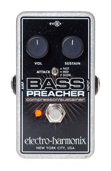 Electro Harmonix Bass Preacher, connettori sul retro dell'unita