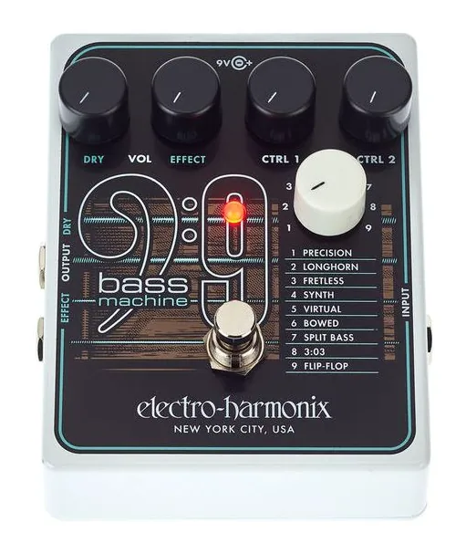 Electro Harmonix BASS9 Bass Machine, grafica del pannello superiore