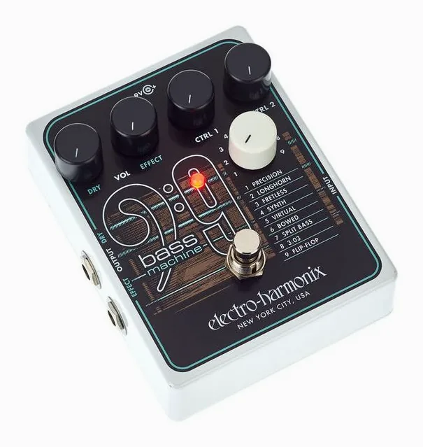 Electro Harmonix BASS9 Bass Machine, manopole viste dall'alto