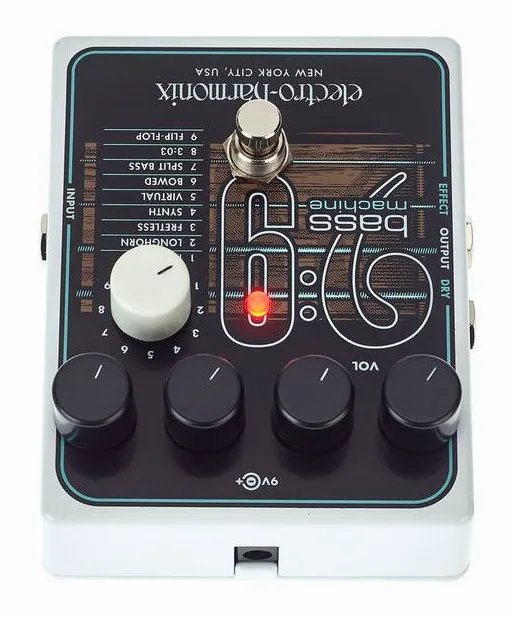Electro Harmonix BASS9 Bass Machine, led e interruttore a pedale