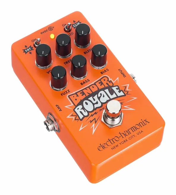 Electro Harmonix Bender Royale Fuzz Orange, ingressi e uscite laterali