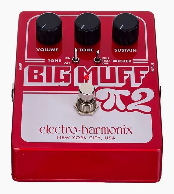 Electro Harmonix Big Muff 2 Fuzz w/ Tone Wicker, led e interruttore a pedale