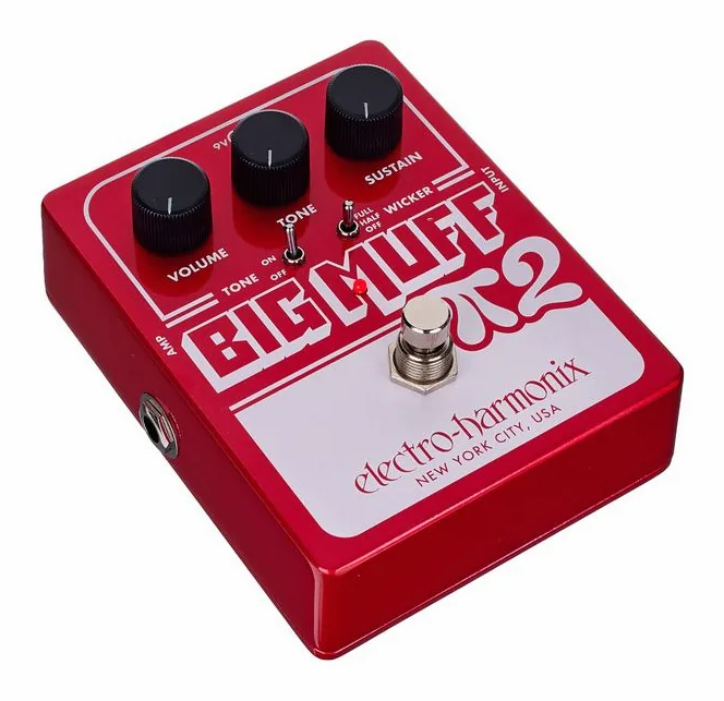 Electro Harmonix Big Muff 2 Fuzz w/ Tone Wicker, grafica del pannello superiore