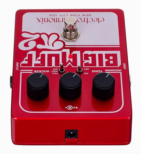 Electro Harmonix Big Muff 2 Fuzz w/ Tone Wicker, grafica del pannello superiore