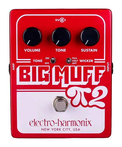 Electro Harmonix Big Muff 2 Fuzz w/ Tone Wicker, led e interruttore a pedale