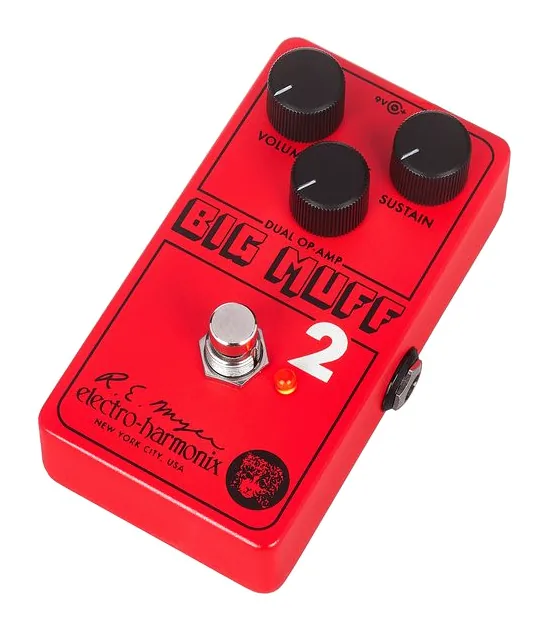 Electro Harmonix Big Muff PI 2 Fuzz, ingressi e uscite laterali