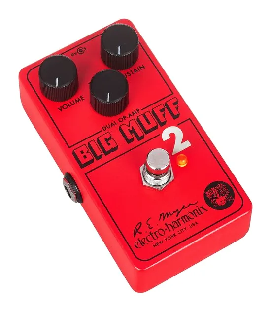 Electro Harmonix Big Muff PI 2 Fuzz, manopole viste dall'alto