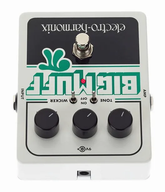 Electro Harmonix Big Muff Pi w. Tone Wicker, manopole viste dall'alto