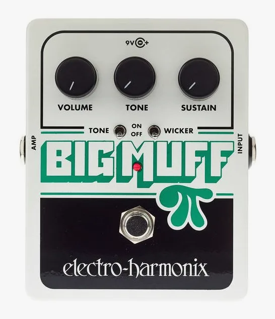 Electro Harmonix Big Muff Pi w. Tone Wicker, ingressi e uscite laterali