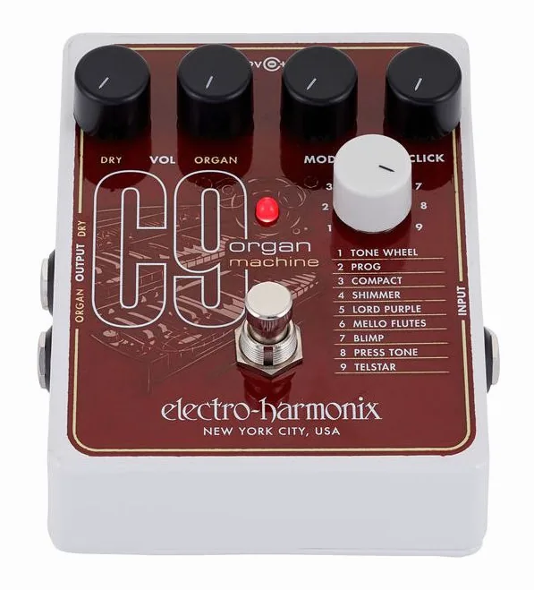Electro Harmonix C9 Organ Machine, manopole viste dall'alto